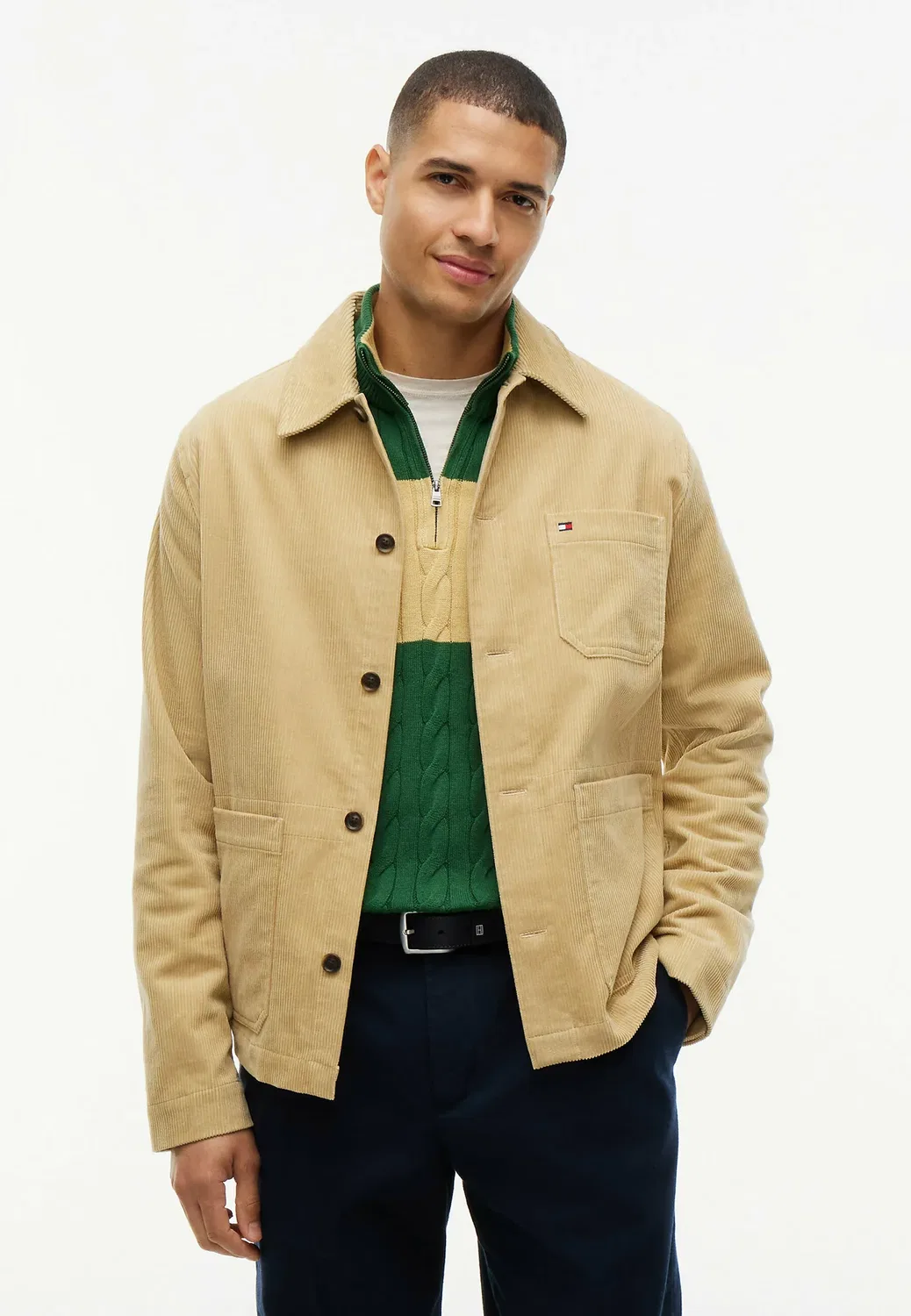 Рабочая рубашка-куртка из вельвета свободного кроя - летняя куртка Tommy Hilfiger, Gentle Gold