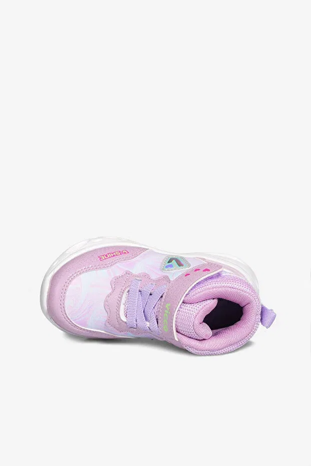 Детские ботинки для девочек с липучкой Poni lighted Vicco, Lilac — фото 4