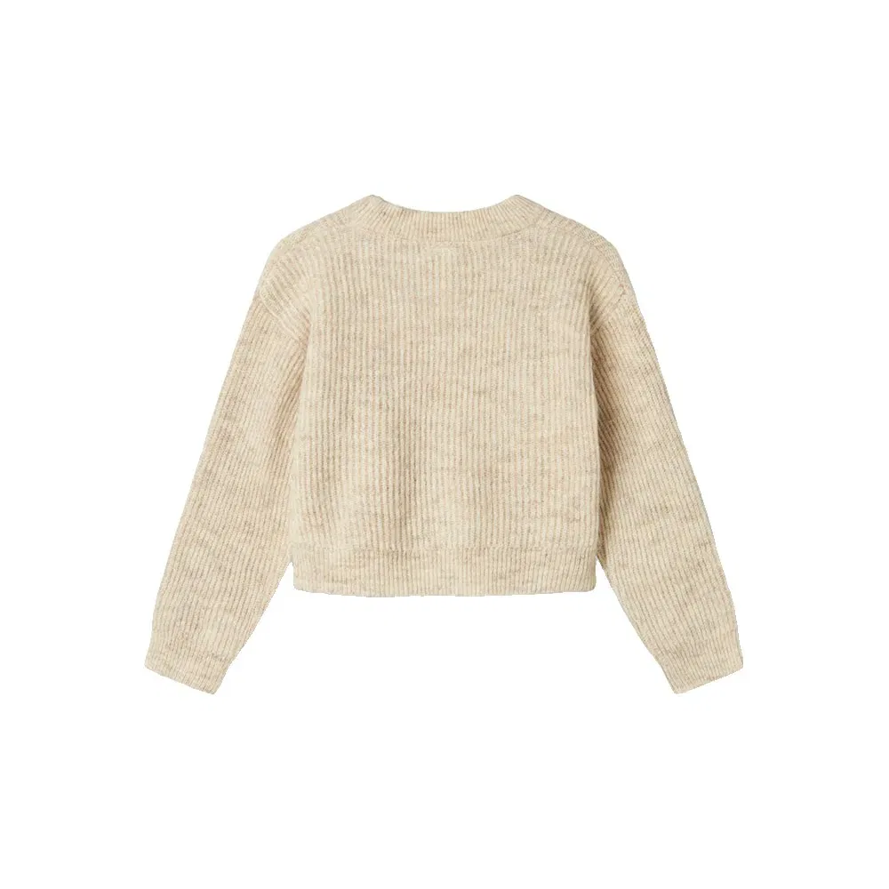 Свитер Name It Holly Boxy Short, бежевый — фото 3