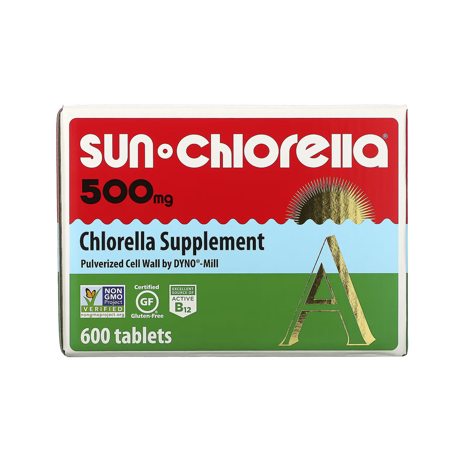 

Sun Chlorella, хлорелла, 500 мг, 600 таблеток