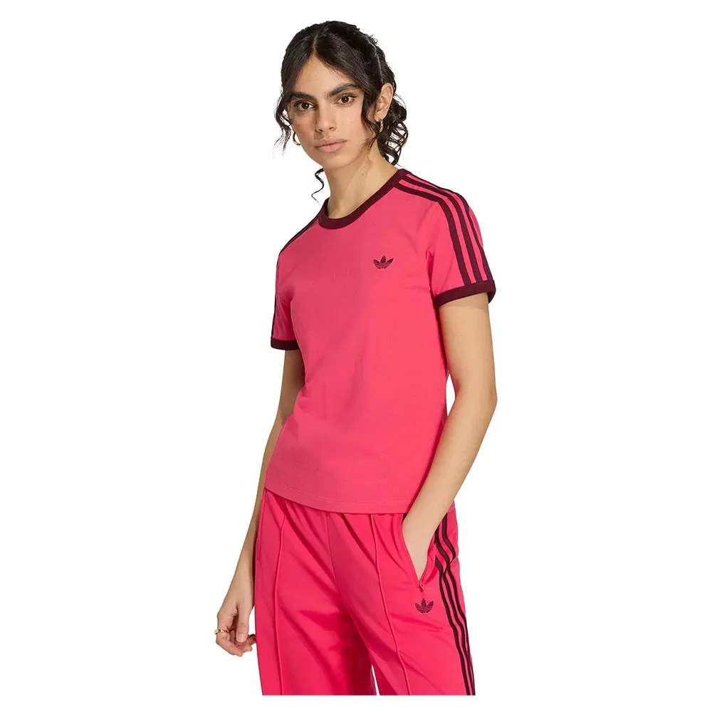 Футболка с коротким рукавом 3 Stripes Slim Adidas Originals, розовый