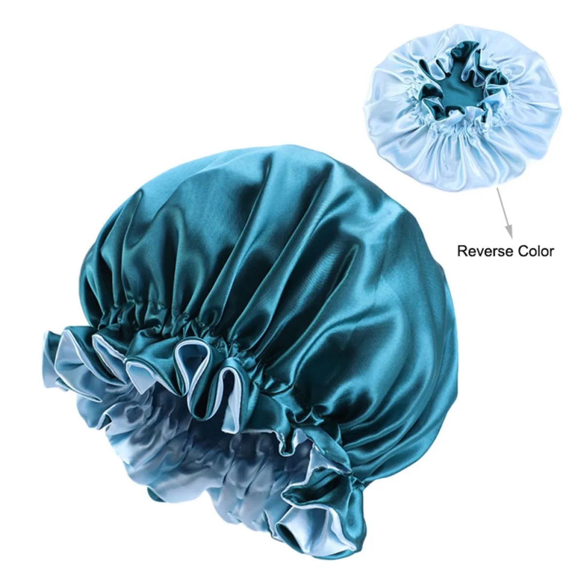 Шапочка для душа Satin Double Layer, Angoily, 36x36x1 см, Blue — фото 3
