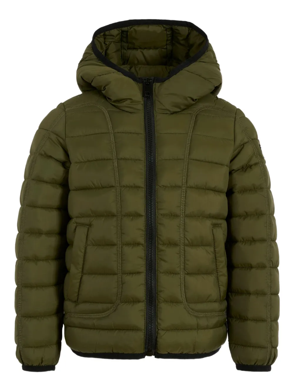 

Стеганая куртка с капюшоном Diesel Kids, зеленый