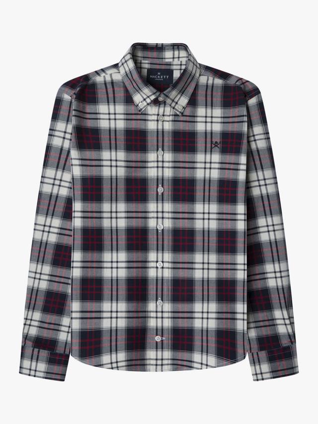 

Детская хлопковая рубашка с длинным рукавом и воротником Hackett London