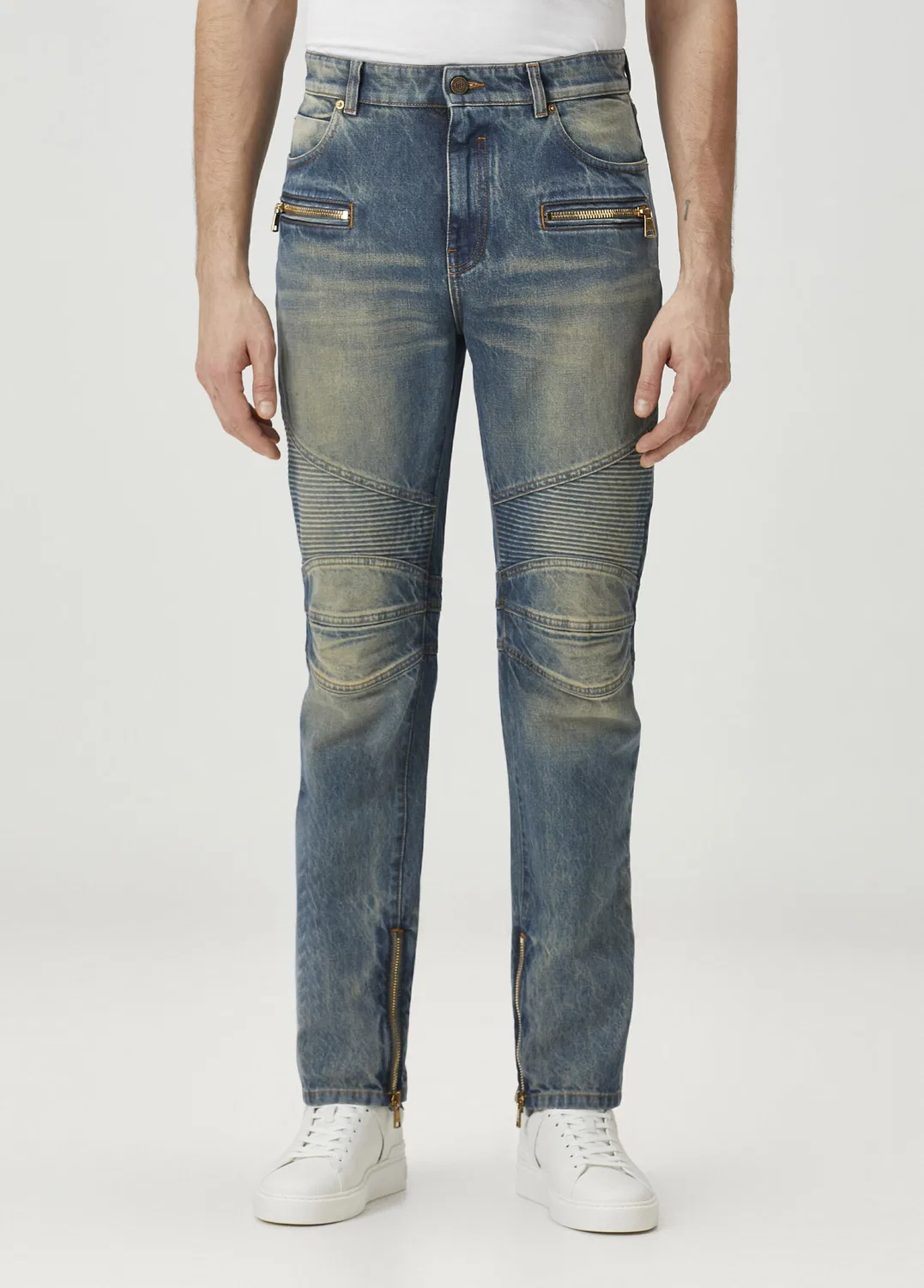 Джинсы Biker Regular Fit Balmain, blue — фото 2