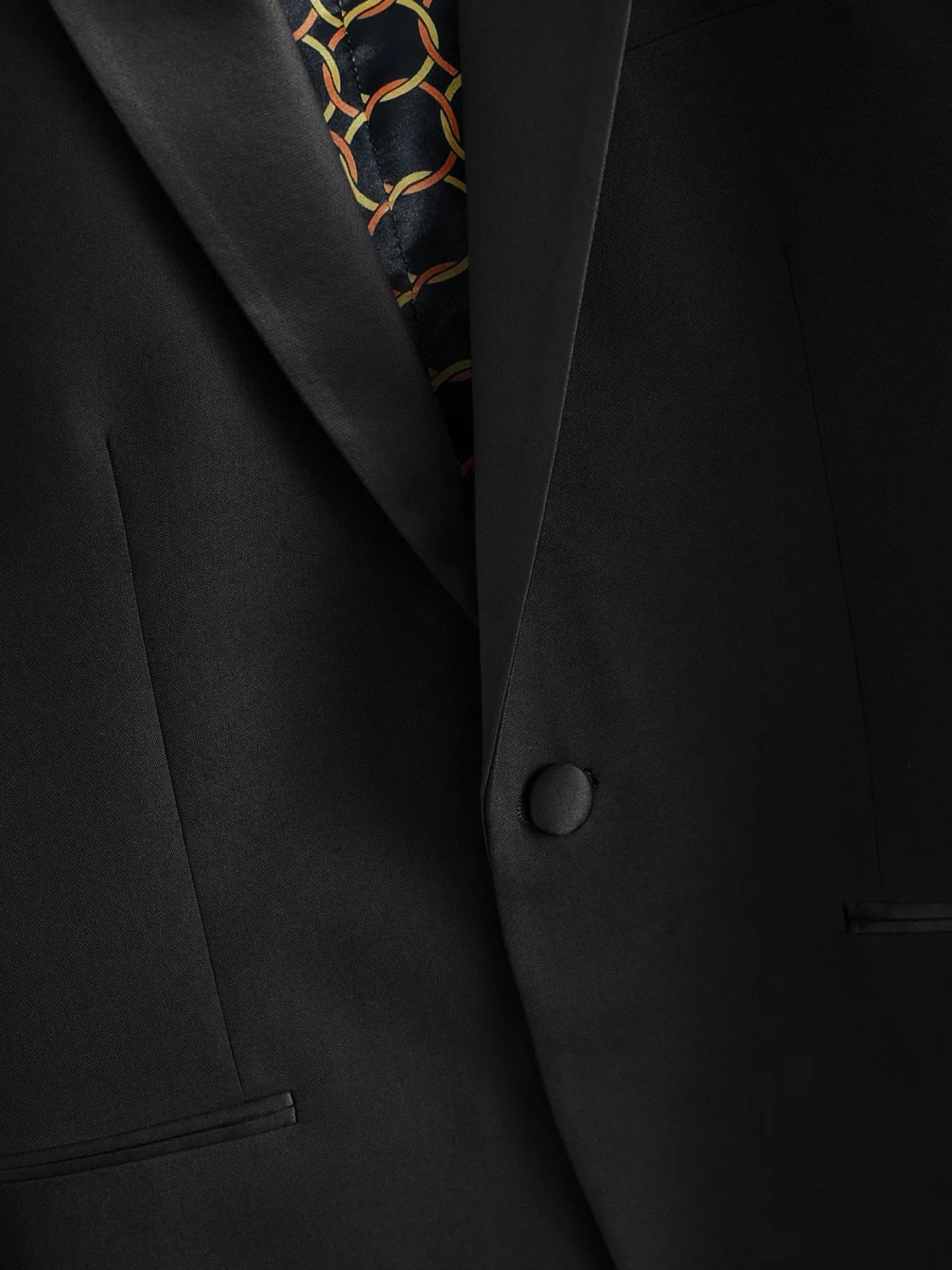 Пиджак смокинг Slim Fit, Black Shawl Next, черный — фото 4