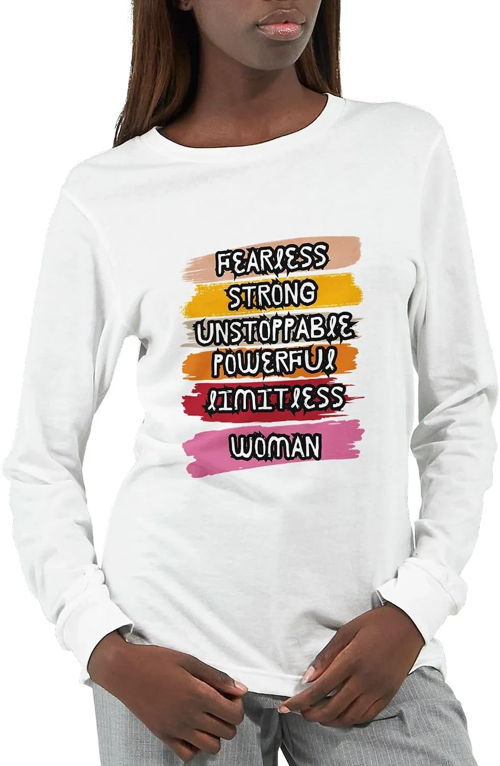 Унисекс футболка с длинным рукавом Crew Neck, Black — фото 3