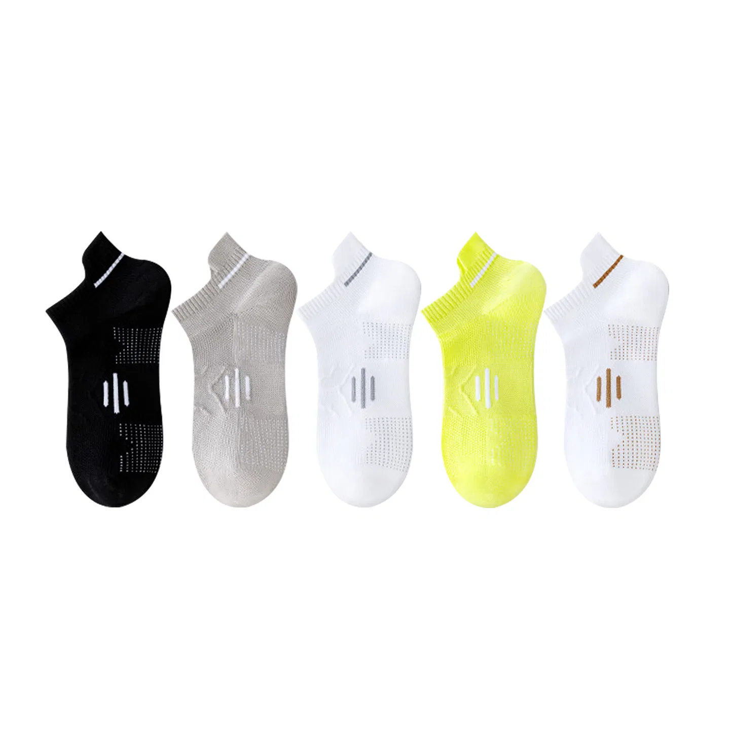 Детские носки-следки MINISO, Light Gray+Green+White Gold+Black+White Gray