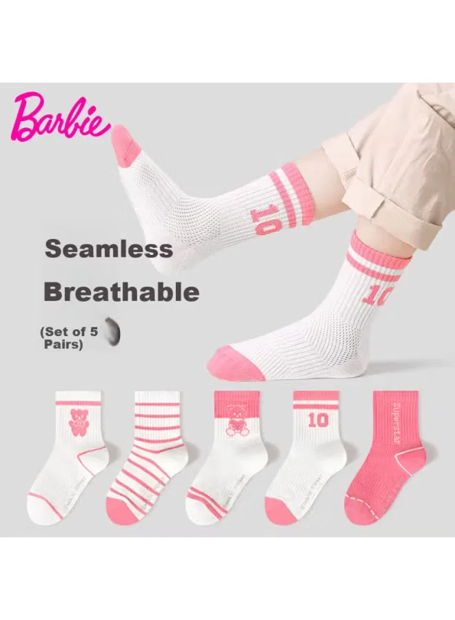 Носки детские хлопковые с сетчатым узором Barbie — фото 3