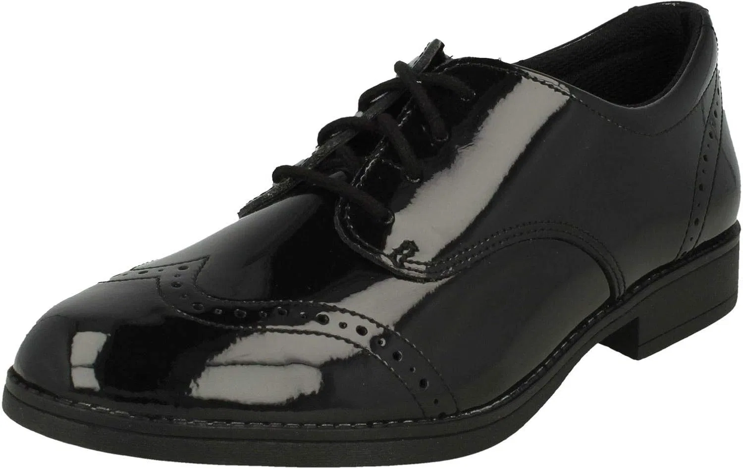 Детские оксфорды для девочек Sami Walk Y Clarks, Black Patent