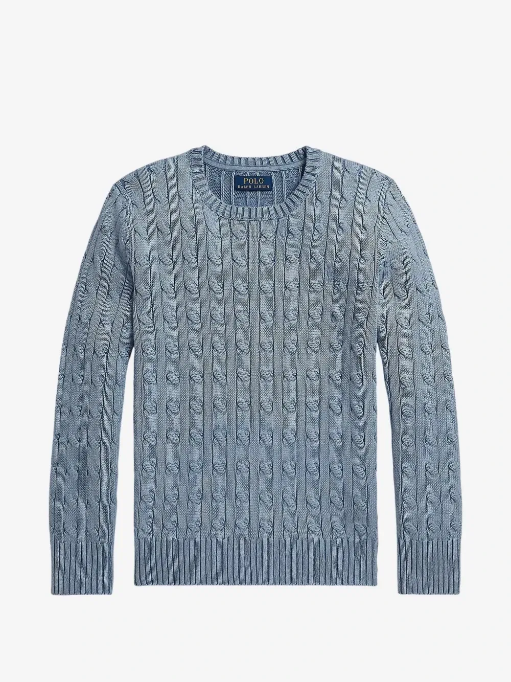 Вязаный свитер с вышитым логотипом POLO RALPH LAUREN KIDS, синий