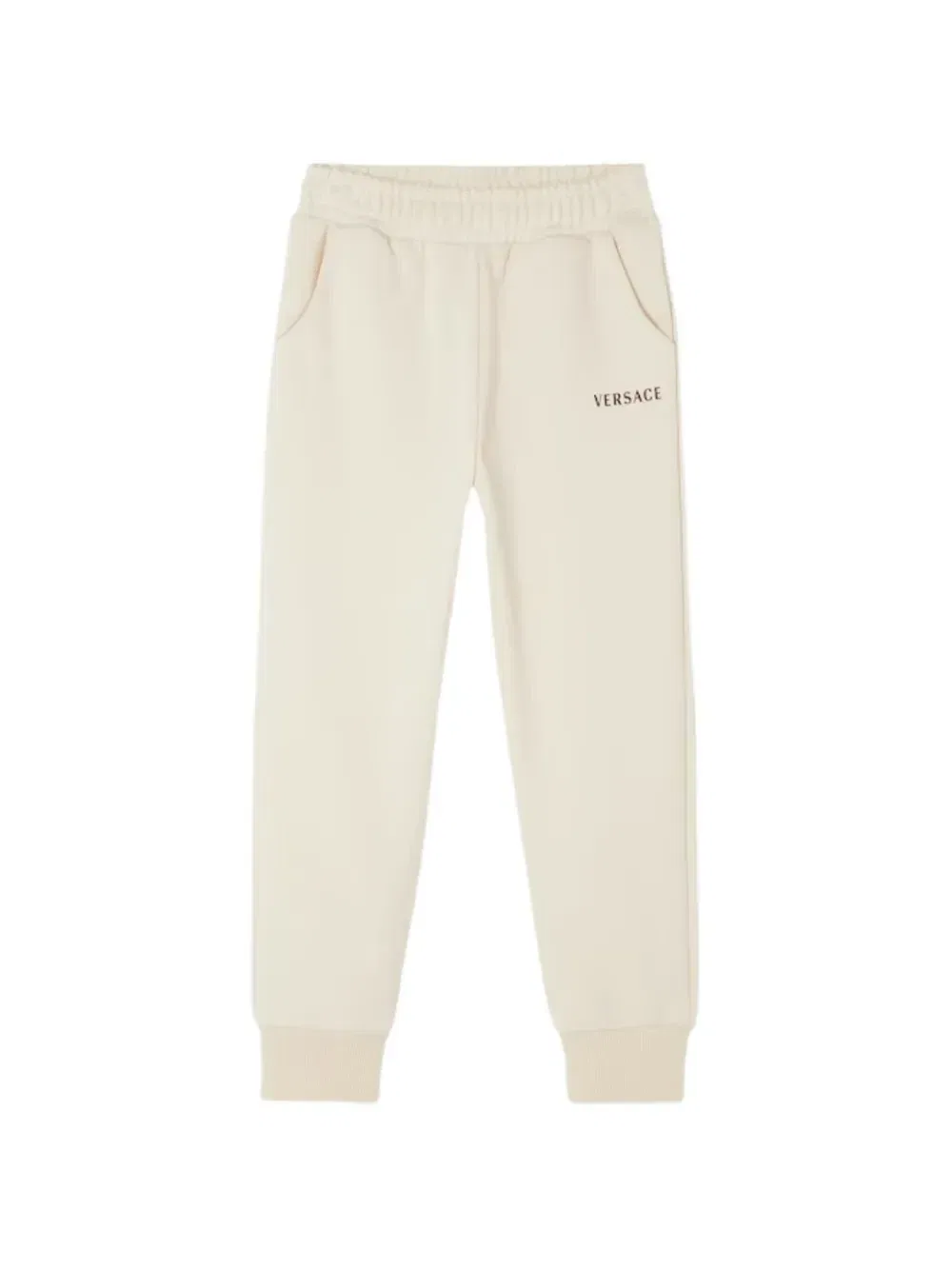 Спортивные брюки с логотипом Versace Kids, бежевый