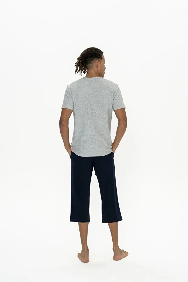 Мужской комплект пижамы с коротким рукавом U.S. Polo Assn., Gray — фото 3