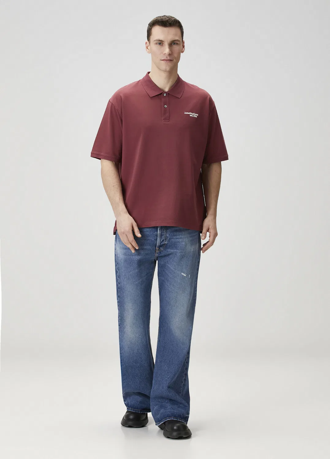 Футболка поло Acne Studios, red — фото 2