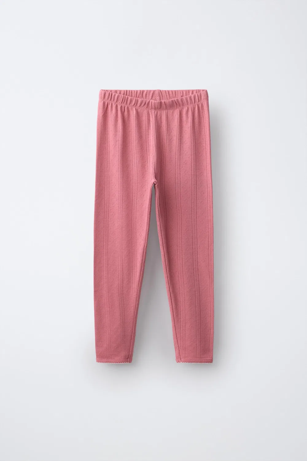 Пижама для детей 6-14 лет, однотонная, с декоративной строчкой. ZARA, Raspberry — фото 4