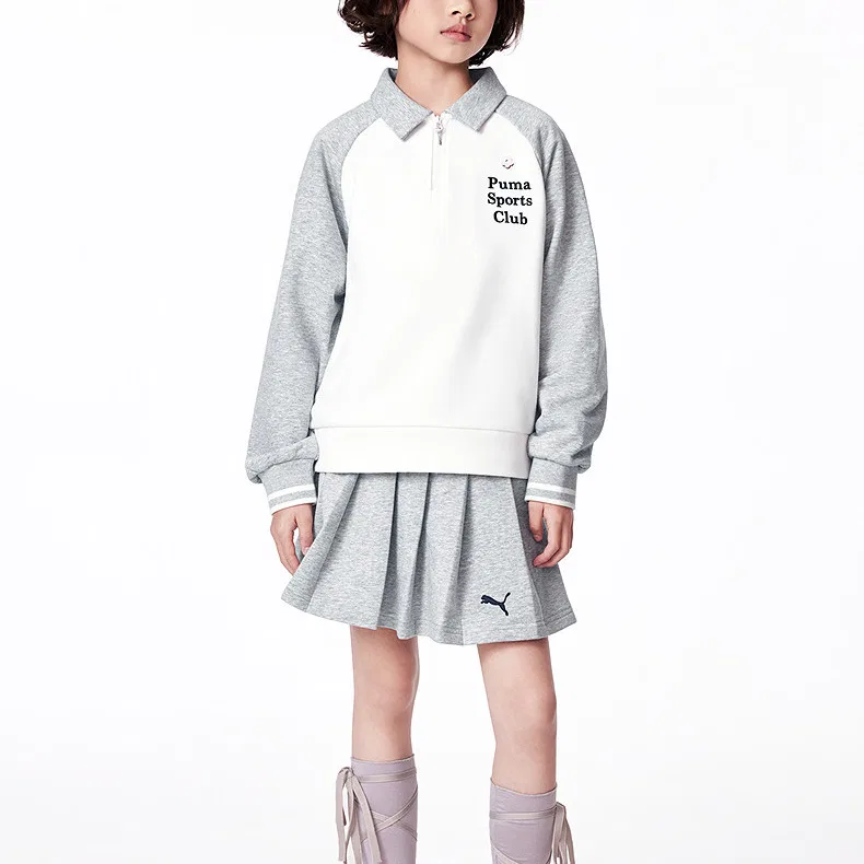 Детский комплект для девочек с пиджаком PUMA, Gray White Tone 00321 — фото 4
