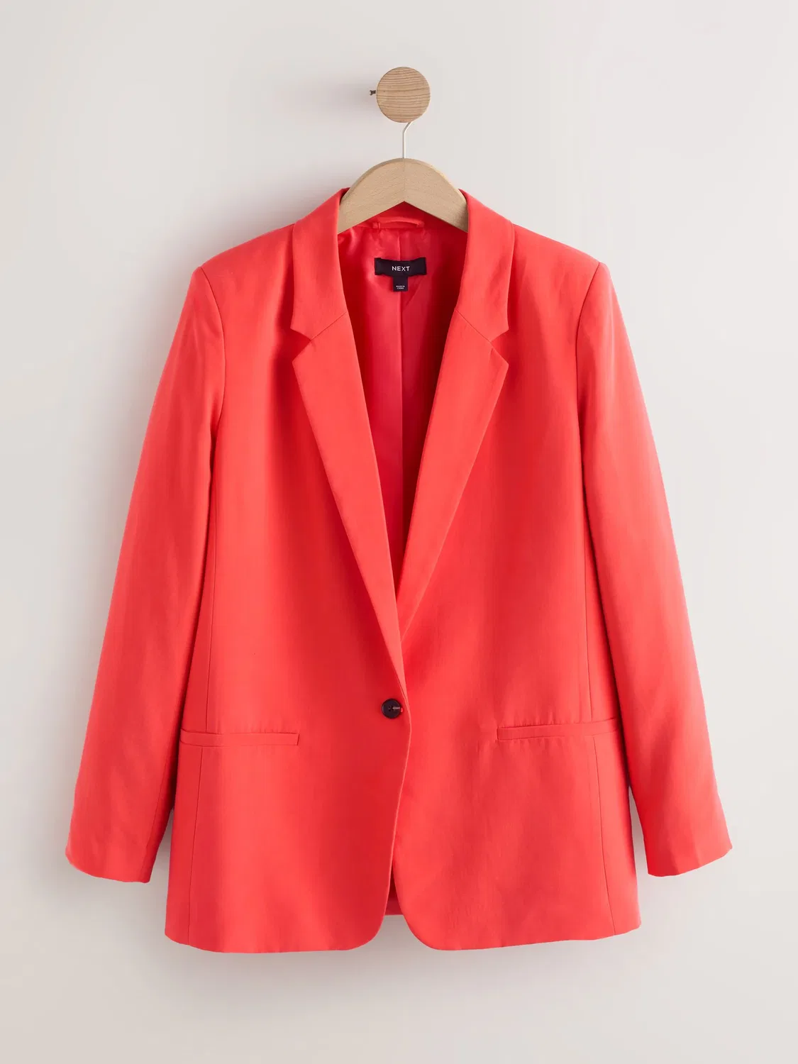 Блейзер однобортный Red Single Breasted Blazer Next, красный — фото 4