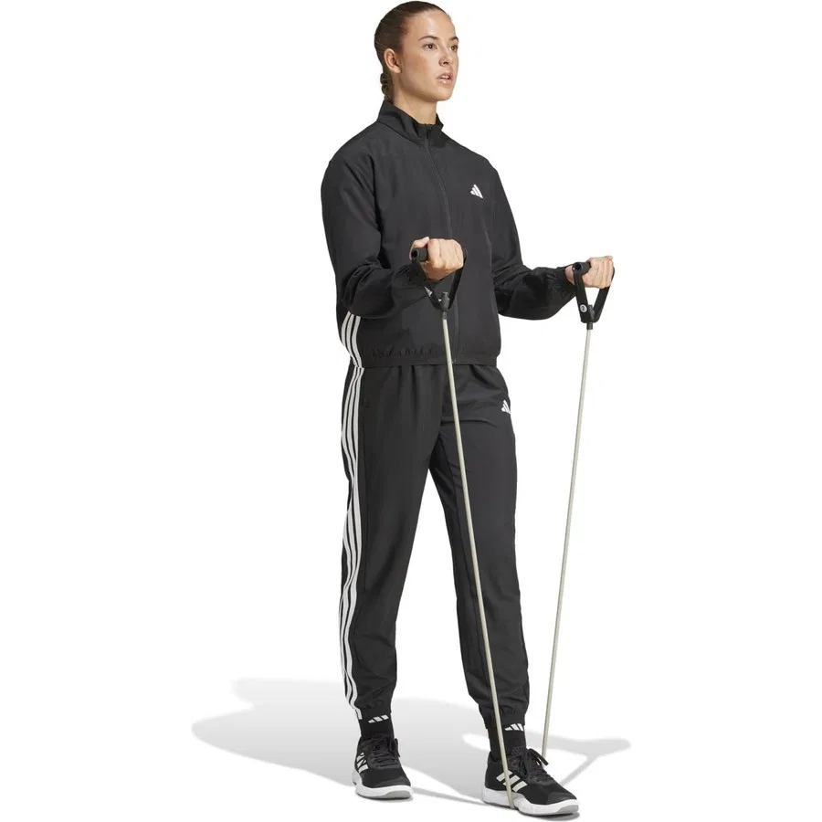 Спортивная куртка с длинным рукавом adidas Performance JD6539 Train Essentials 3-Stripes Woven Warm-Up Jacket, Черно-белый — фото 3