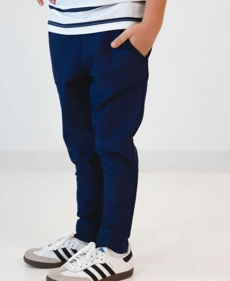 Детские спортивные брюки для мальчика Courtside Kids, Navy — фото 3