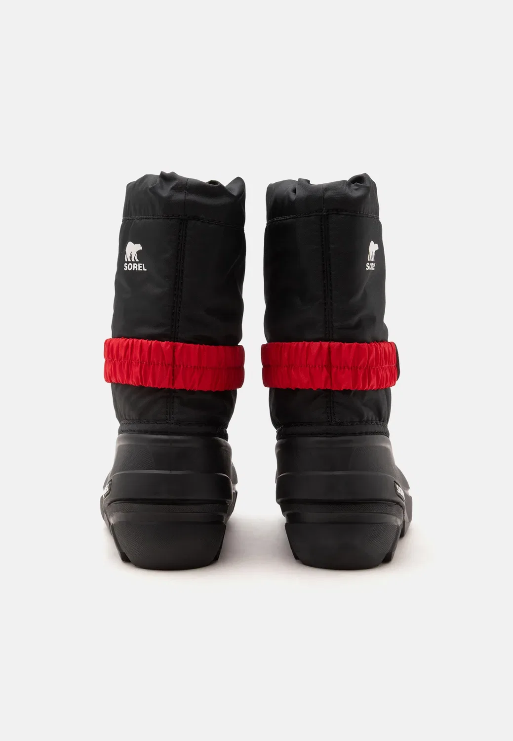 Детские зимние ботинки унисекс с цветочным рисунком Sorel, Black/Bright Red — фото 3