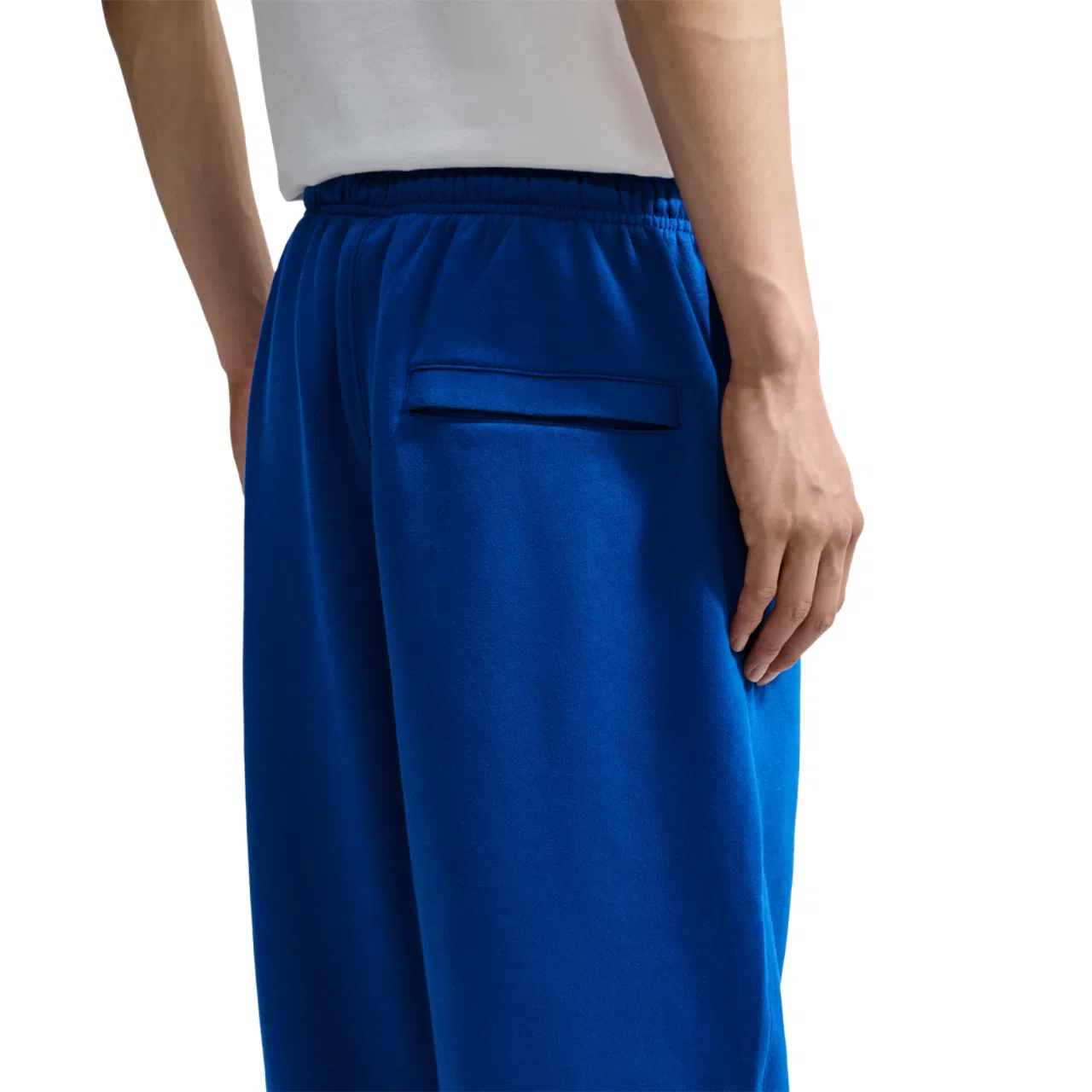 Мужские спортивные брюки с открытым низом Nike Club Open Hem Pants, Old Royal Old Royal White — фото 2