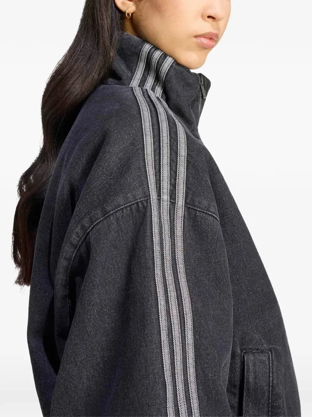 Куртка Firebird с боковыми полосками Adidas, черный — фото 3
