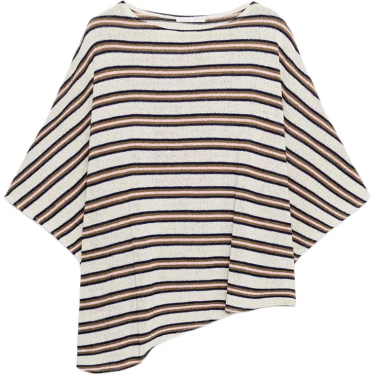 Женский свитер с коричневыми полосами ZARA, Brown Stripes