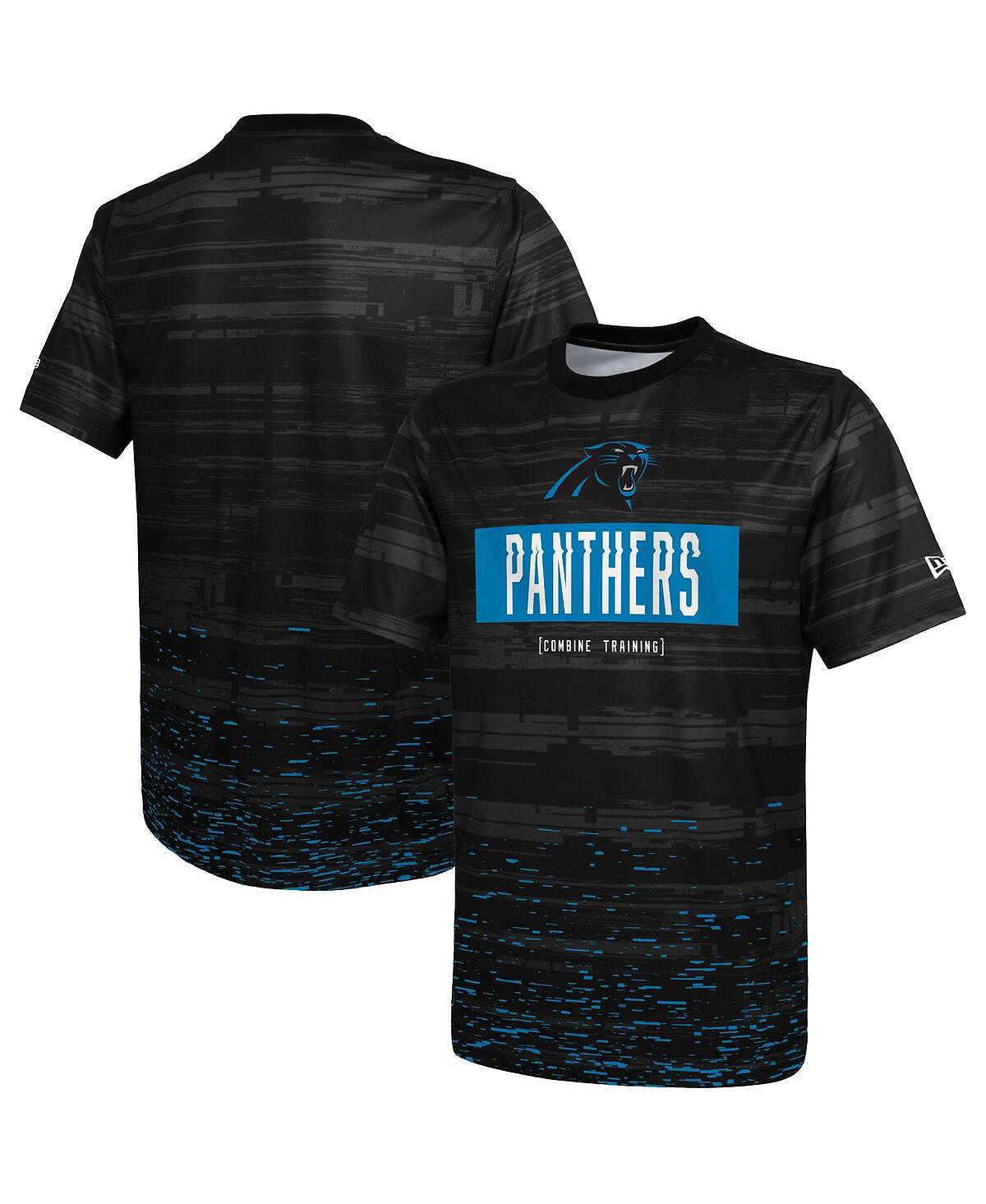 Мужская черная футболка carolina panthers combine authentic sweep New Era, черный - фото