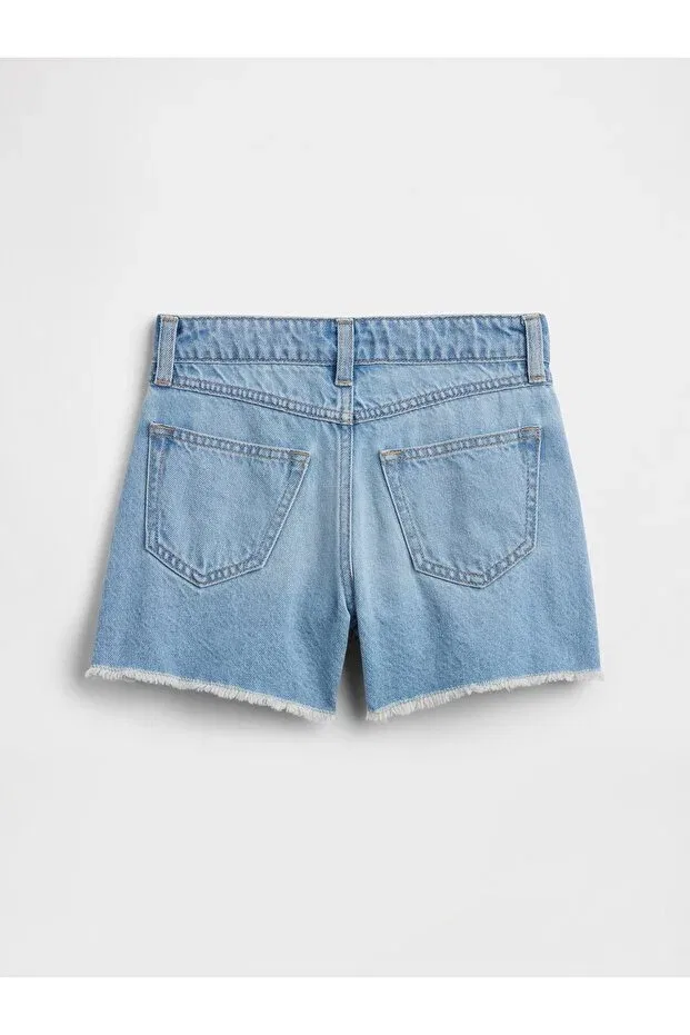 Детские шорты для девочек джинсовые Basics Gap, Light Blue — фото 3