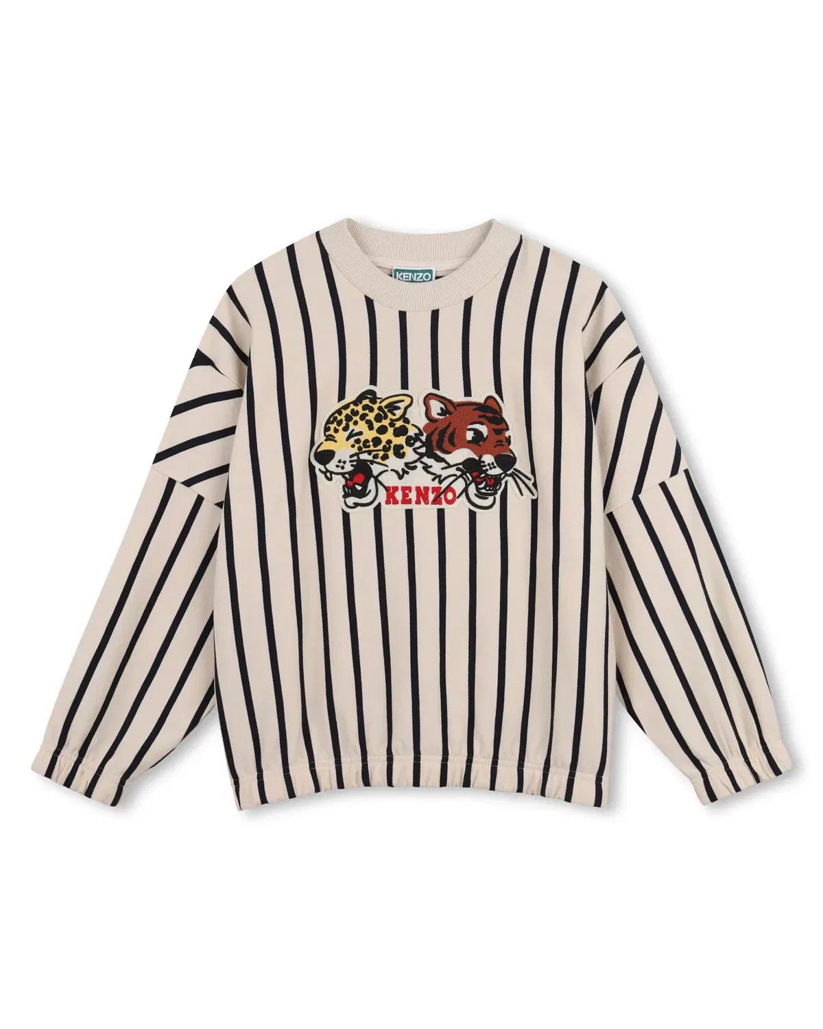 Детский свитшот с капюшоном для мальчиков в полоску Kenzo Kids, Marrón Claro