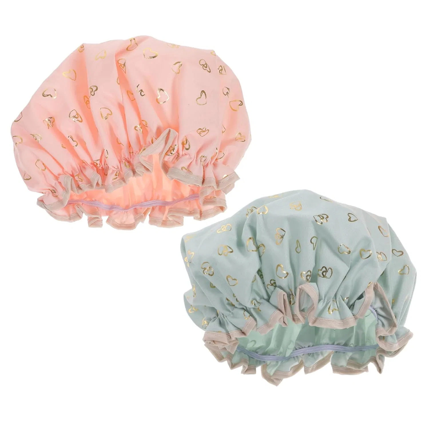 Шапочка для душа из CPE, VALICLUD, 2 шт, 24x24x1 см, Sortierte Farbe