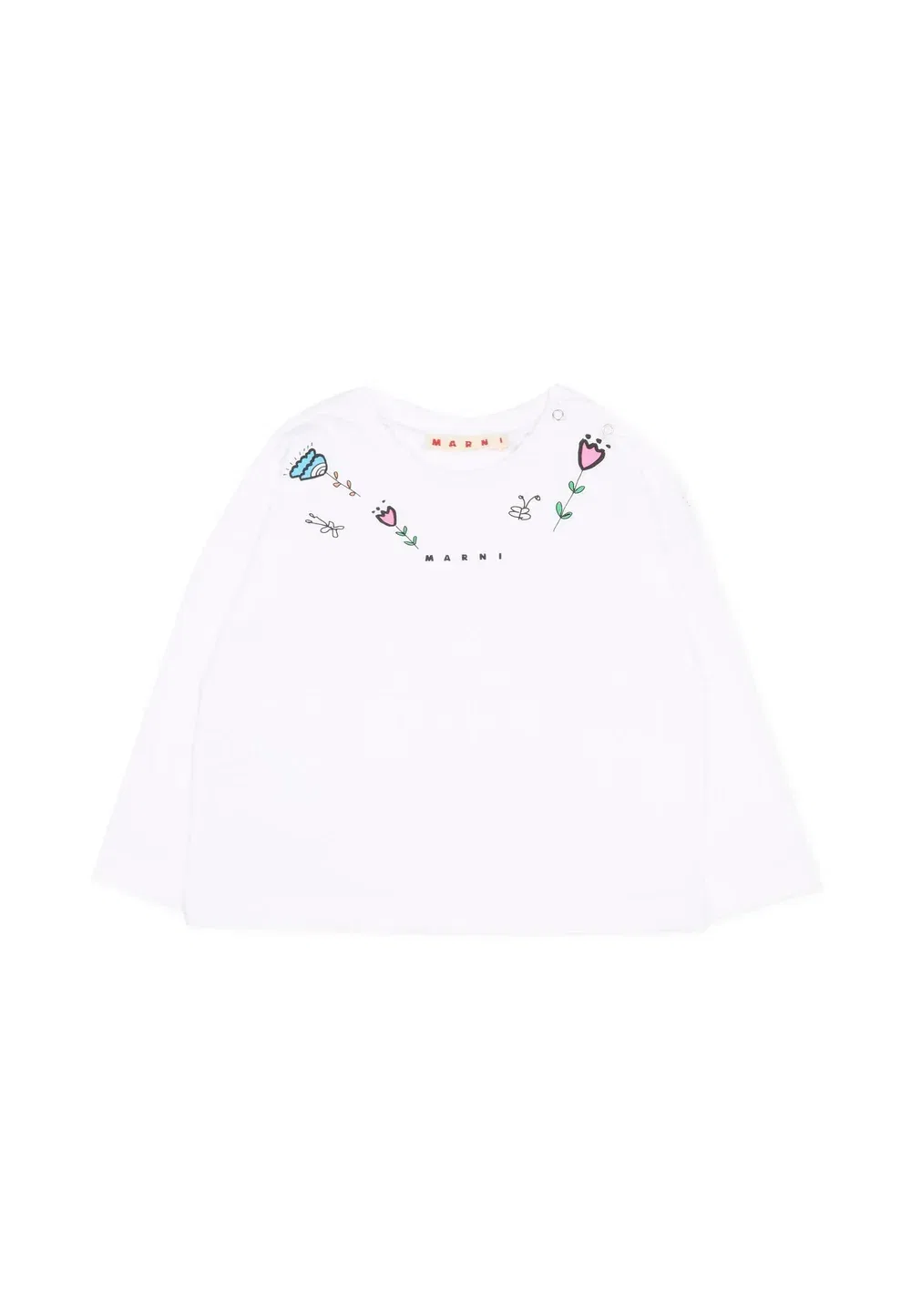 Футболка - топ с длинными рукавами Marni, White