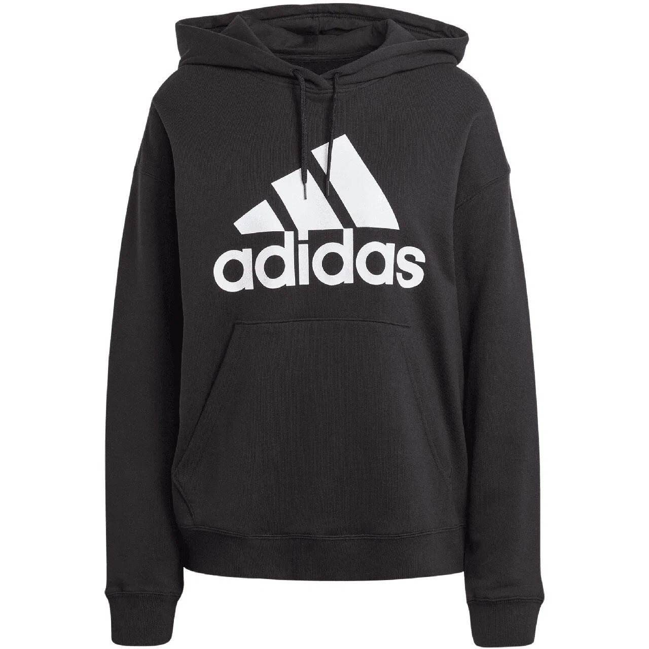 Женское оверсайз худи с капюшоном и большим логотипом adidas Essentials Big Logo Oversized French Terry Hoodie, Adidas, Цвет Schwarz — фото 2