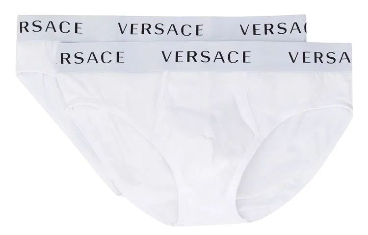 Мужские трусы-слипы VERSACE, 2 шт, Белый