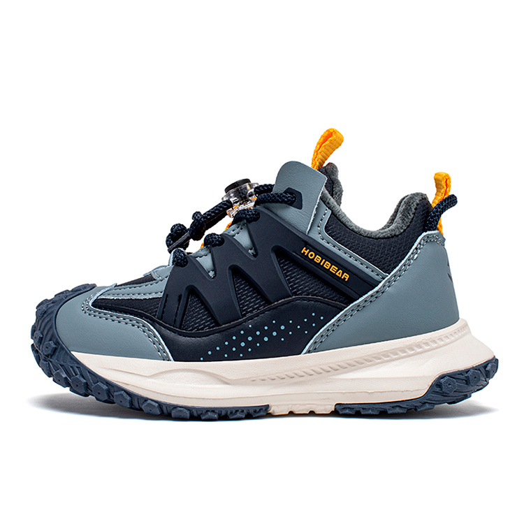 

Нескользящие, износостойкие, дышащие детские беговые кроссовки Hobibear, темный синий (fleece-lined winter style)