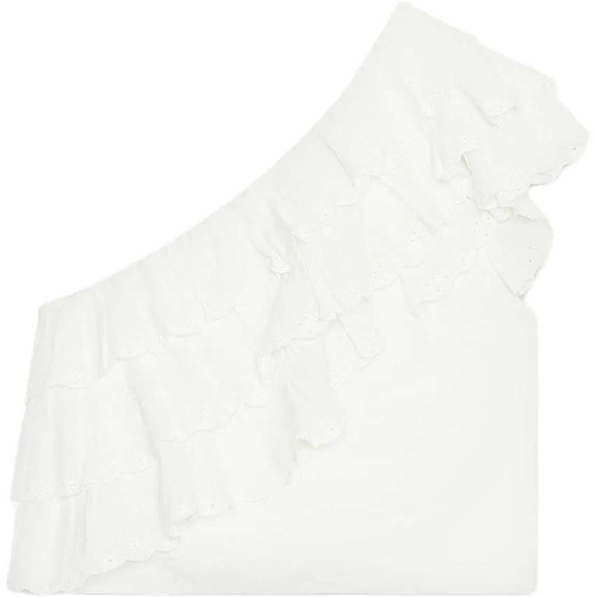 Женский топ без рукавов асимметричный White ZARA, White