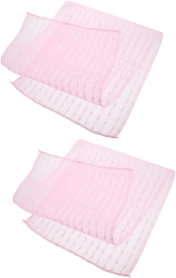 Мочалка для спины эксфолирующая COLLBATH, 2 шт, 88x30 см, Розовая