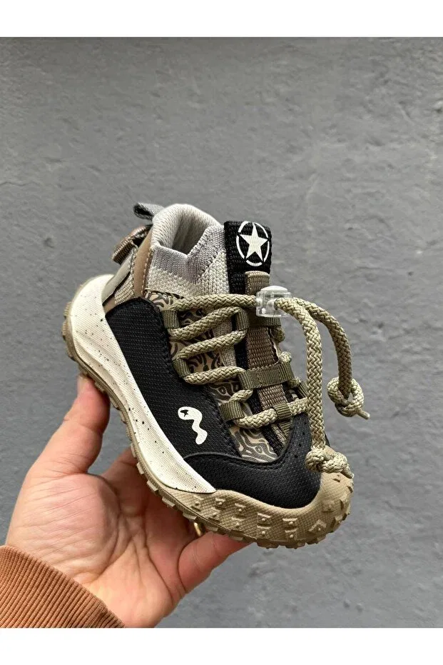 Детские зимние ботинки для девочек с эластичной щиколоткой Marco Kids, Khaki — фото 2