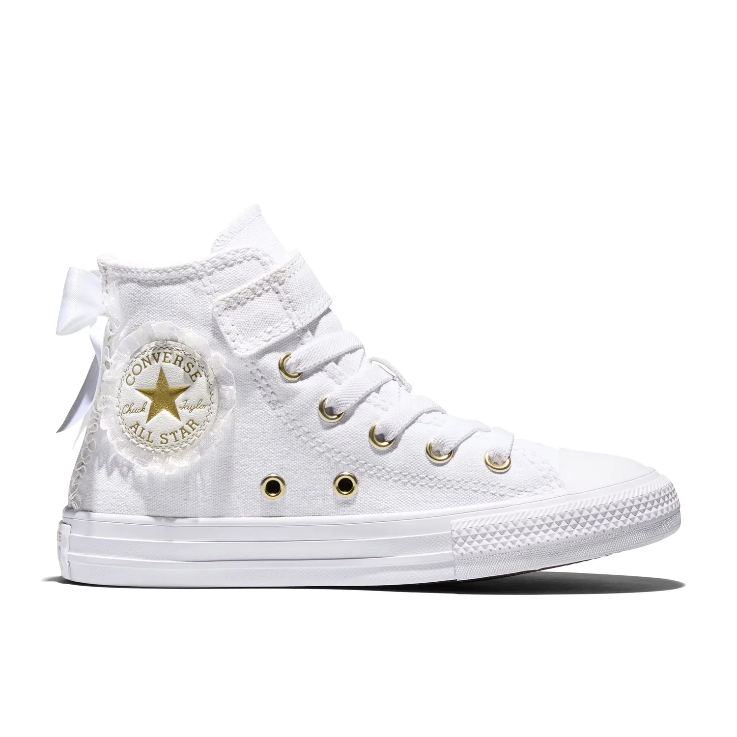 Детские кеды для девочек с бантом Chuck Taylor All Star 1V Bow-Frill Converse, Blanco