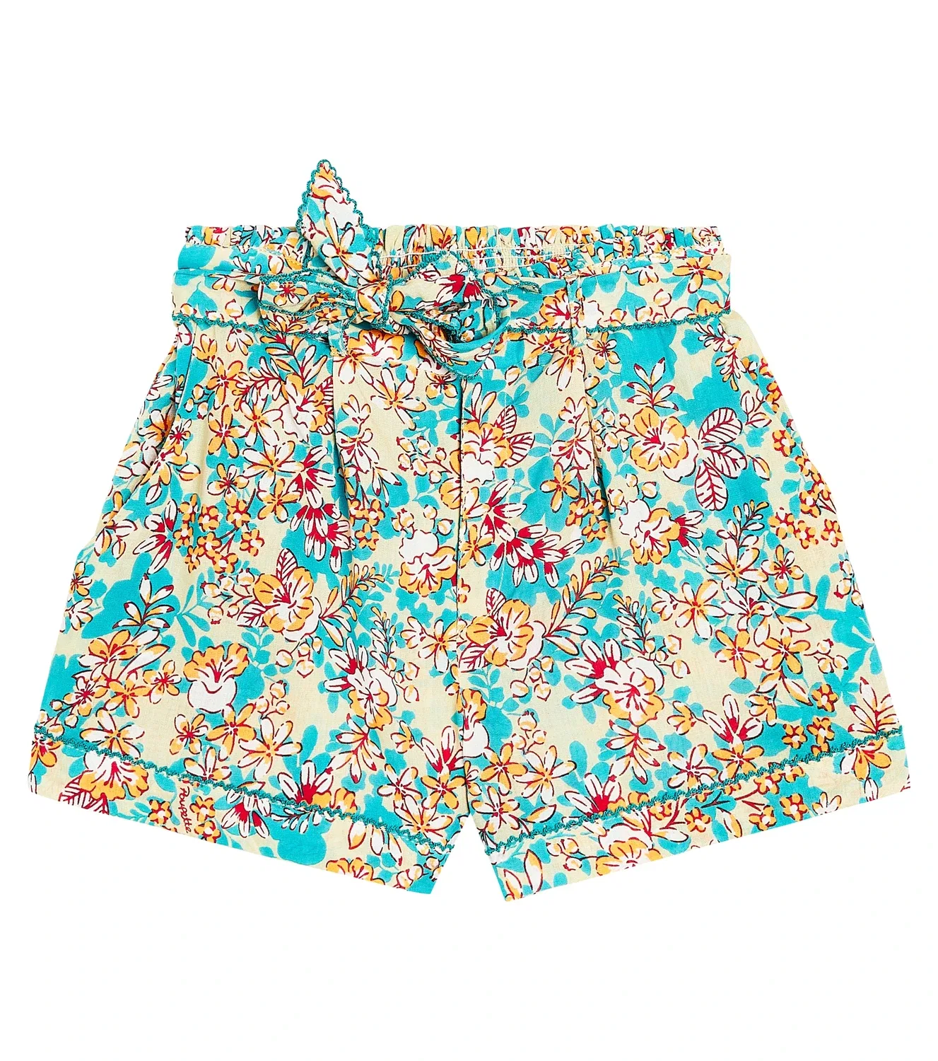 Шорты цветочные Poupette St Barth Kids, мультиколор