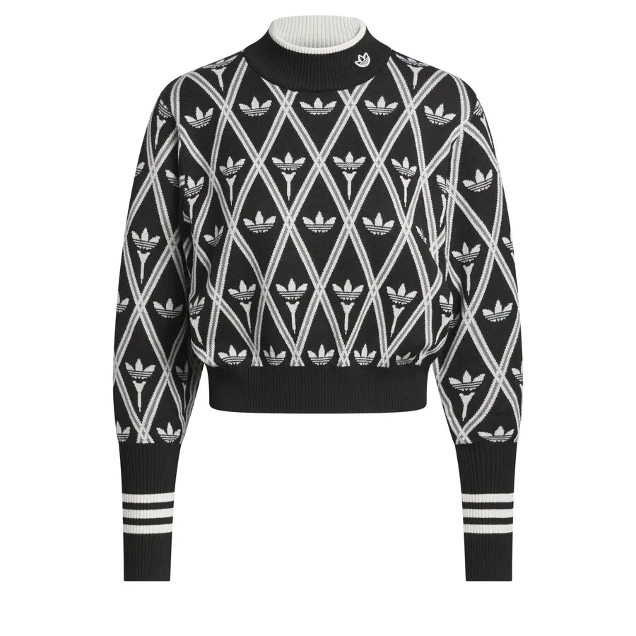 Спортивный свитер ADIDAS PERFORMANCE 'Originals Trefoil' черного цвета