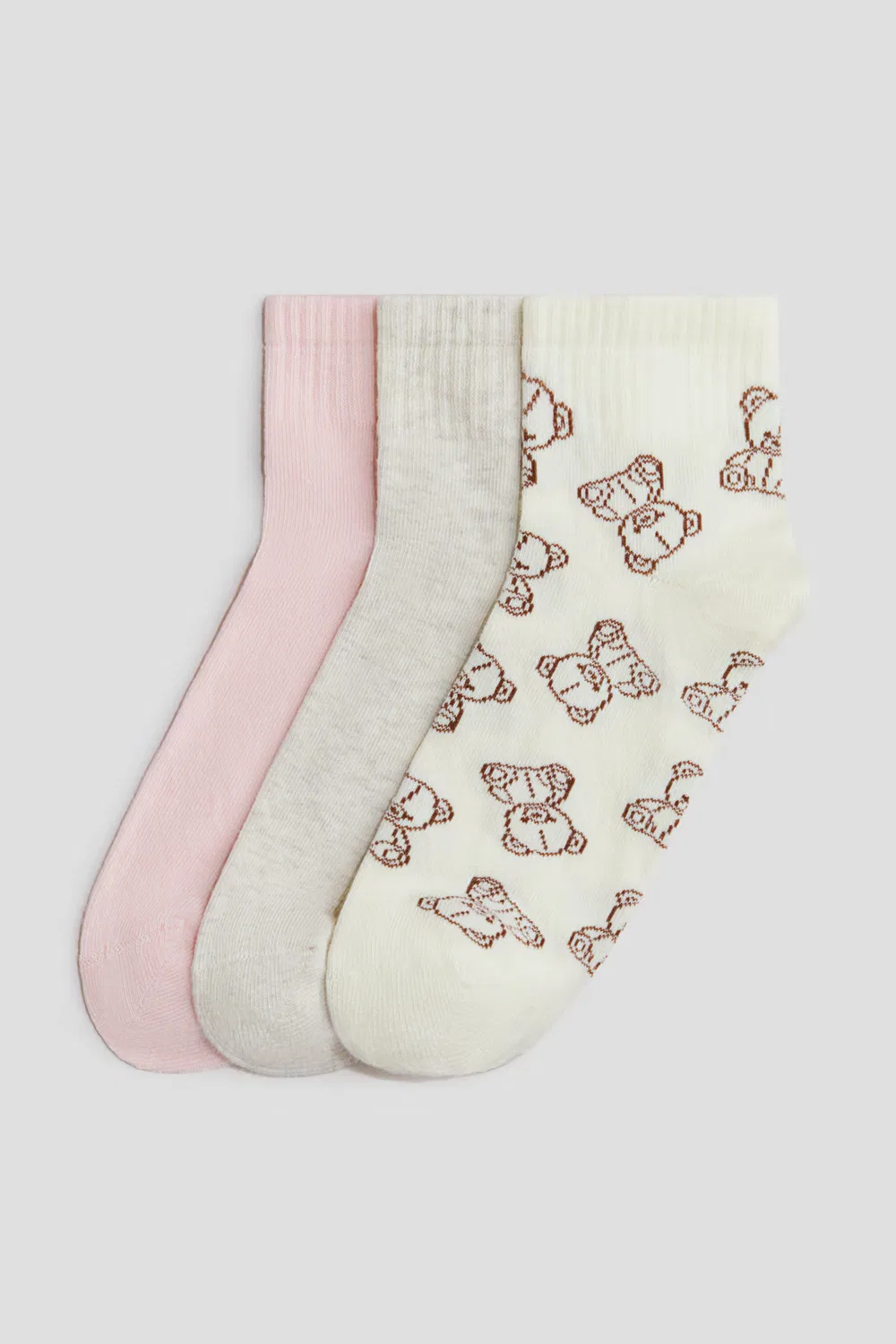 3 упаковки носков H&M, Hellrosa/Teddybären