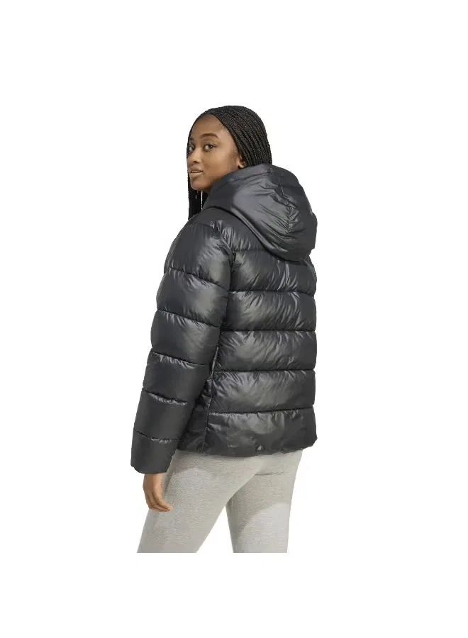 Куртка пуховик с капюшоном Essentials Climawarm Adidas, черный — фото 3