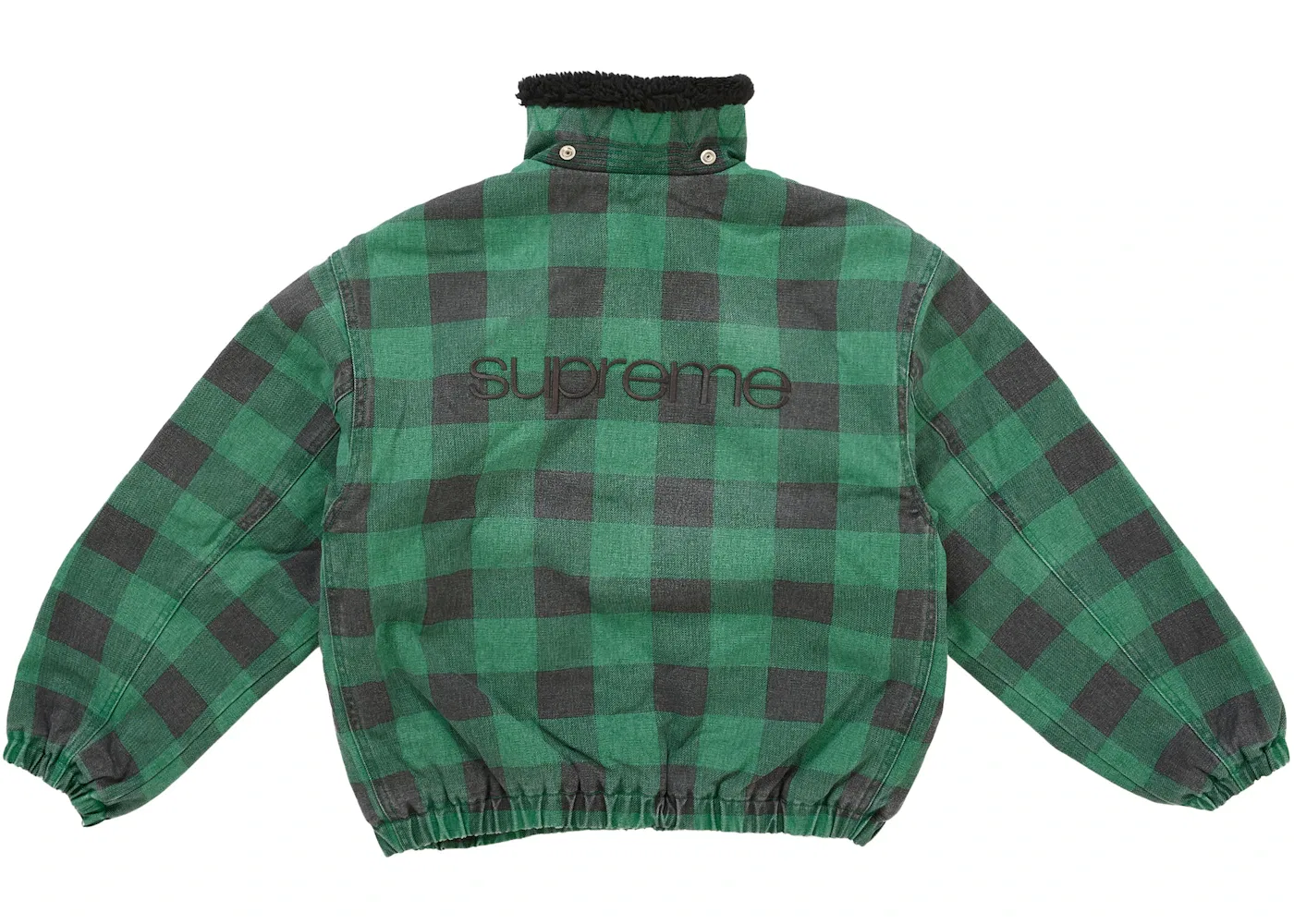 Мужская куртка-бомбер с принтом в клетку Jacket (FW25) Supreme, Plaid — фото 4