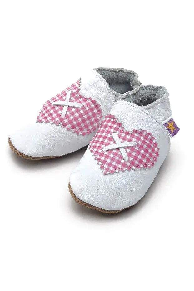 Детские тапочки-носочки из натуральной кожи Starchild Shoes, White
