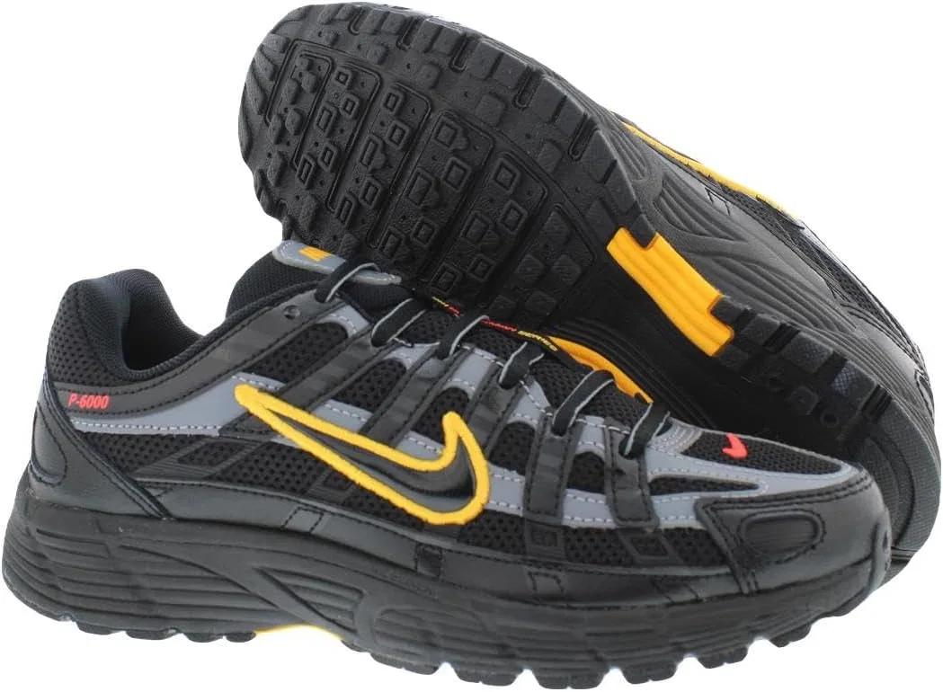 Детские кроссовки для мальчиков P-6000 GS Nike, Black/Laser Orange — фото 4