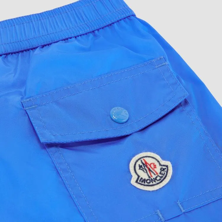 Детский купальник для девочек облегающий Moncler, Blue — фото 4