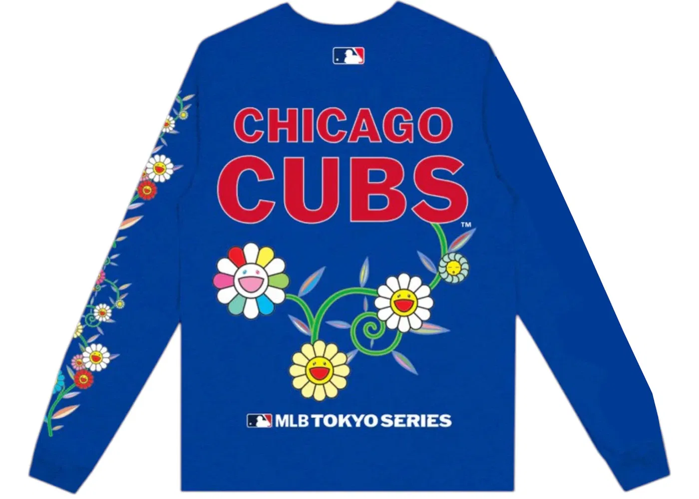 Мужская футболка с длинным рукавом Nike x Takashi Murakami x MLB World Tour Tokyo Series 2025 Cubs, Color Blue — фото 2