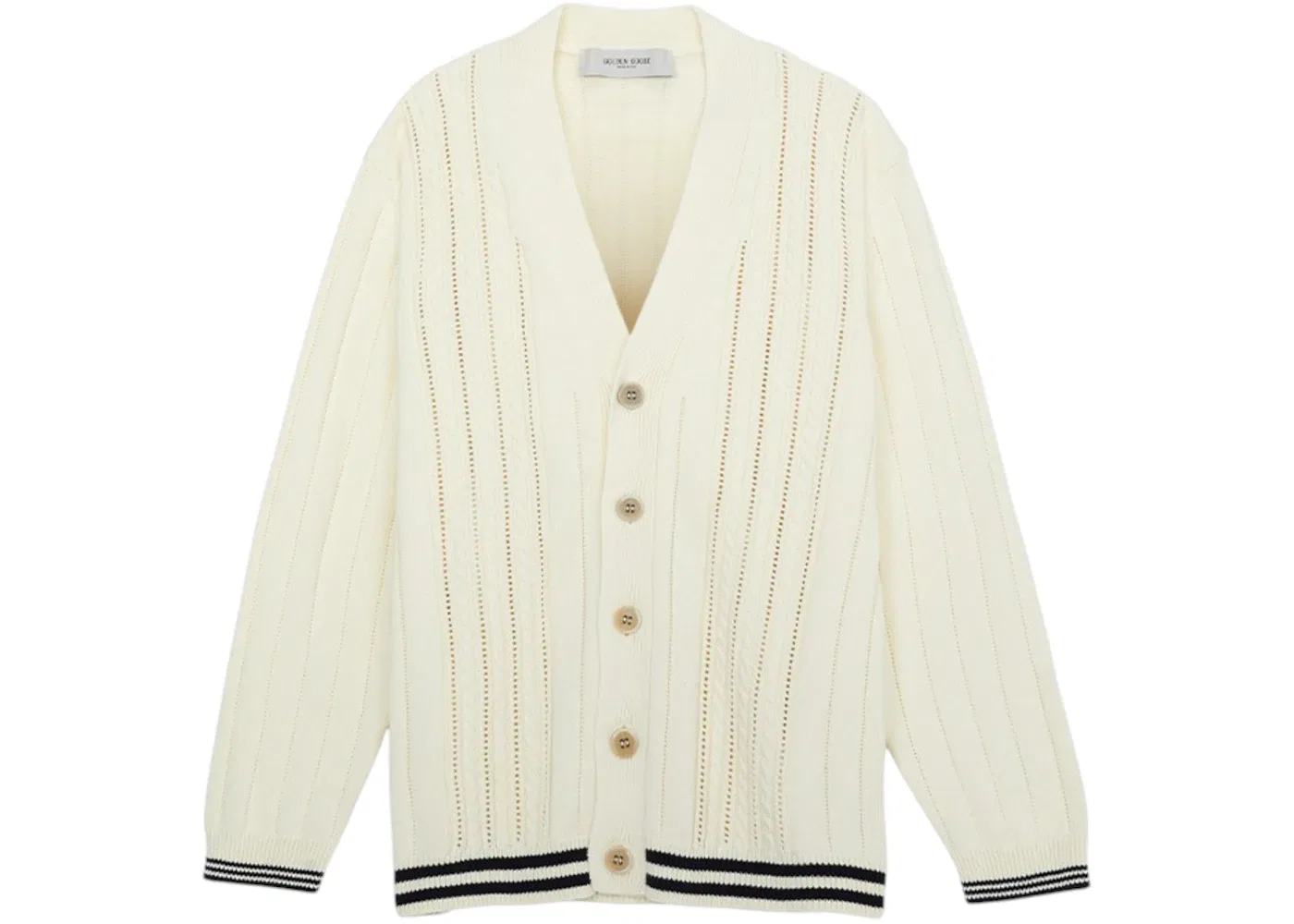 Мужской кардиган с принтом Cardigan Golden Goose, Ivory