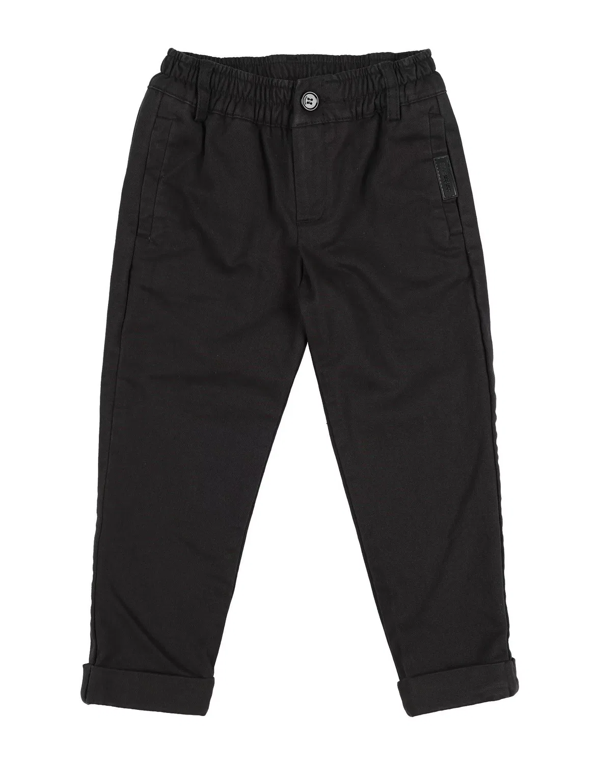 Детские брюки из твила с логотипом Bikkembergs, черный